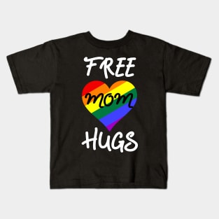 Free Mom Hugs Rainbow LGBT Pride Mother's Day Kids T-Shirt